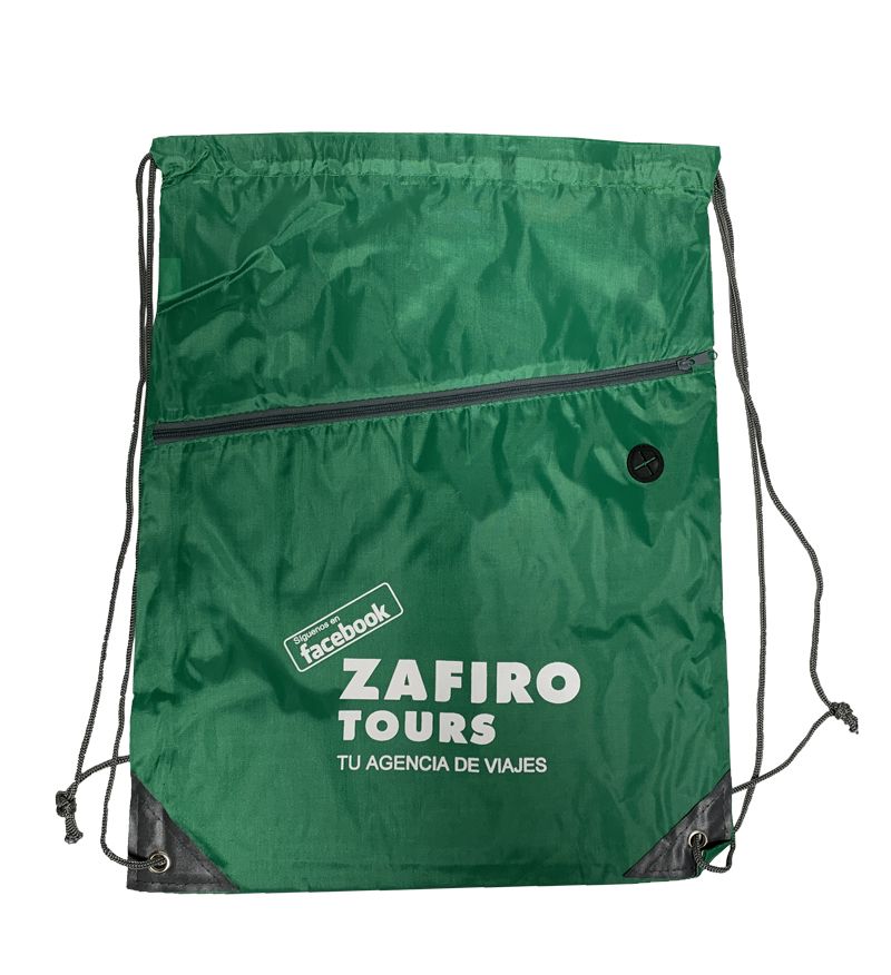 mochila nylon con bolsillo zafiro tours