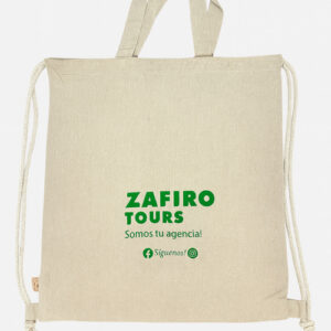 mochila-bolsa algodon zafiro tours